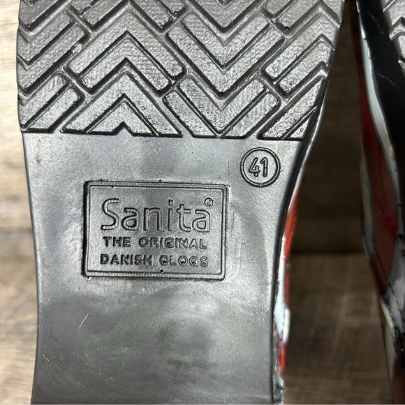 Sanita Hand Painted Clogs Patriotic Stars Stripes Flag Womens 41 EU/9.5-10 US - Picture 10 of 11